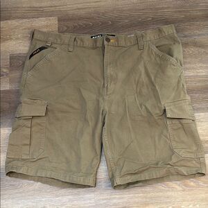 Ariat Rebar M4 Relaxed Tan Cargo Shorts Sz 42